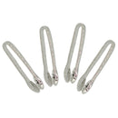 Set of 4 Pieces Miniature Metal Food Clip Tongs Cookware for 1/12 Dollhouse Kitchen Accessories