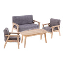 4PCS 1/12 Dollhouse Miniature Furniture End Table & Single Double Sofa Chair