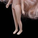 20cm White Skin Nude Body & Head W. Wig For Middle Blythe Neo Doll Custom
