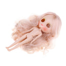 20cm White Skin Nude Body & Head W. Wig For Middle Blythe Neo Doll Custom