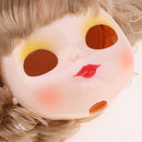 White Skin Faceplate Head W. Wig Hair For 12'' RBL Neo Blythe Doll Custom