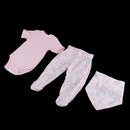 3pcs Lovely Doll Clothes Suit For 22inch Reborn Dolls Casual Wear Dress Up Accessory