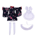 Lovely Handmade Japanese Style Printed Kimono With Apron Coat For 12inch Fashion Girl Dolls Clothing Collection