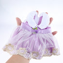 14 Inch Doll Dress Fits 14'' American Girl Dolls, Pink Floral Lace Sleeveless Bubble Dress
