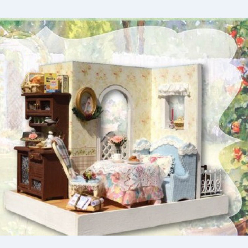 1/24 DIY Handcraft Miniature Project Sweet Wooden Two-Sided Doll House Baking House