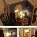 1/24 DIY Handcraft Miniature Project Sweet Wooden Two-Sided Doll House Baking House