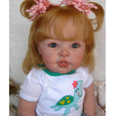 Real Touch Large Silicone 29'' Reborn Kit Awake Baby Doll Blank Head Limb Mold and Cloth Body Set
