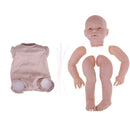 Real Touch Large Silicone 29'' Reborn Kit Awake Baby Doll Blank Head Limb Mold and Cloth Body Set