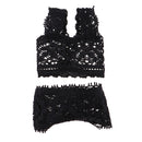 1/4 Black Lace Brace Underwear Top Brief Lingerie Set for BJD Doll Clothes Decor