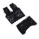1/4 Black Lace Brace Underwear Top Brief Lingerie Set for BJD Doll Clothes Decor