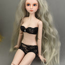 1/4 Black Lace Sleeveless Underwear Brief Lingerie Set for BJD Doll Clothes Decor