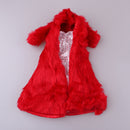 Fashion Long Plush Coat with Tight Skirt Set Gown Casual Outfit for 1/6 Girl Doll