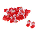 20 Pieces Dollhouse Miniature Red Santa Claus Socks Christmas Party Ornaments