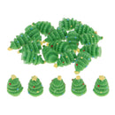 Set of 20 Pieces Dollhouse Miniature 2.2cm Christmas Tree Model Festival Decoration Photography Props