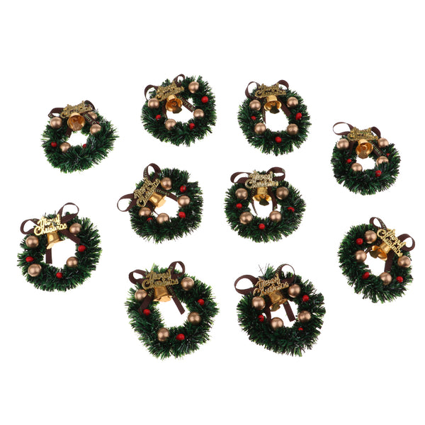 1/12 Dolls House Miniature Xmas Wreath Dollhouse Christmas Tree Decoration Garland Kids Pretend Play Toy