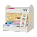ABS Miniature Bunk Bed Model for 1/12 Dolls House Children Bedroom Furniture Life Scenes Decor Room Accessory