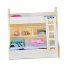 ABS Miniature Bunk Bed Model for 1/12 Dolls House Children Bedroom Furniture Life Scenes Decor Room Accessory