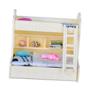 ABS Miniature Bunk Bed Model for 1/12 Dolls House Children Bedroom Furniture Life Scenes Decor Room Accessory