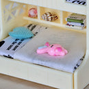 ABS Miniature Bunk Bed Model for 1/12 Dolls House Children Bedroom Furniture Life Scenes Decor Room Accessory