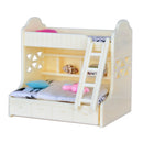 ABS Miniature Bunk Bed Model for 1/12 Dolls House Children Bedroom Furniture Life Scenes Decor Room Accessory