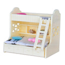 ABS Miniature Bunk Bed Model for 1/12 Dolls House Children Bedroom Furniture Life Scenes Decor Room Accessory