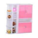Acrylic Assembly Furniture Model Toy 1/12 Multifunctional Cabinet Dollhouse Rooms Life Scenes Decoration