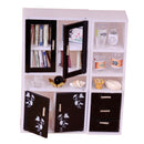 1/12 Scale Display Cabinet Bookshelf Books for Dollhouse Bedroom Accessory Kids Hands-on Toy