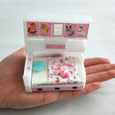 ABS Miniature Cabinet Bed Model for 1/12 Dolls House Children Bedroom Furniture Life Scenes Decor Room Accessory