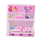 ABS Miniature Cabinet Bed Model for 1/12 Dolls House Children Bedroom Furniture Life Scenes Decor Room Accessory