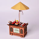 Vintage 1/12 Scale Wood Barbecue Booth Dollhouse Accessories Kids Pretend Play Toy Birthday Gift