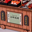 Vintage 1/12 Scale Wood Barbecue Booth Dollhouse Accessories Kids Pretend Play Toy Birthday Gift