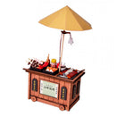 Vintage 1/12 Scale Wood Barbecue Booth Dollhouse Accessories Kids Pretend Play Toy Birthday Gift