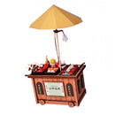 Vintage 1/12 Scale Wood Barbecue Booth Dollhouse Accessories Kids Pretend Play Toy Birthday Gift