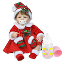 Lovely Christmas Reborn Doll Silicone 16"Newborn Baby Doll Realistic Toddler Doll Kids Birthday Gift