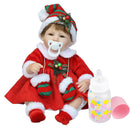 Lovely Christmas Reborn Doll Silicone 16"Newborn Baby Doll Realistic Toddler Doll Kids Birthday Gift