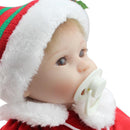 Real Touch Silicone 16inch Reborn Doll Christmas Costume Newborn Baby Doll Simulation Toddler Model Collections Home Decor