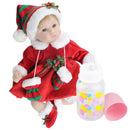 Real Touch Silicone 16inch Reborn Doll Christmas Costume Newborn Baby Doll Simulation Toddler Model Collections Home Decor