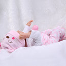 55cm Simulation Silicone Newborn Baby Girl Doll in Pink Clothes Kid Sleeping Playmate