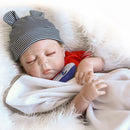 56cm Lifelike Silicone Baby Doll Costumed Newborn Kid Learning Toy Red