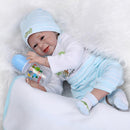 55cm Simulation Silicone Newborn Baby Girl Doll in Pink Clothes Kid Sleeping Playmate