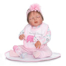 Real Touch Full Silicone 22inch Reborn Baby Girl Doll Fake Toddler Newborn Doll Â– Kids Child Bath Toy Appease Toy Xmas Gift