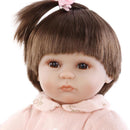 43cm Simulation Silicone Newborn Baby Girl Doll in Pink Clothes Kid Sleeping Playmate