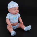 41cm Simulation Vinyl Newborn Baby Boy Doll with Blue Clothes Kid Sleeping Playmate