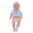 41cm Simulation Vinyl Newborn Baby Boy Doll with Blue Clothes Kid Sleeping Playmate