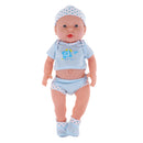 41cm Simulation Vinyl Newborn Baby Boy Doll with Blue Clothes Kid Sleeping Playmate