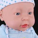 41cm Simulation Vinyl Newborn Baby Boy Doll with Blue Clothes Kid Sleeping Playmate