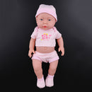 41cm Simulation Vinyl Newborn Baby Girl Doll with Pink Clothes Kid Sleeping Playmate