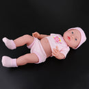 41cm Simulation Vinyl Newborn Baby Girl Doll with Pink Clothes Kid Sleeping Playmate