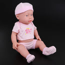 41cm Simulation Vinyl Newborn Baby Girl Doll with Pink Clothes Kid Sleeping Playmate