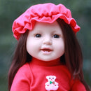 50cm Realistic Vinyl Baby Doll Newborn Baby Boy Doll in Red Clothes Toy Gifts